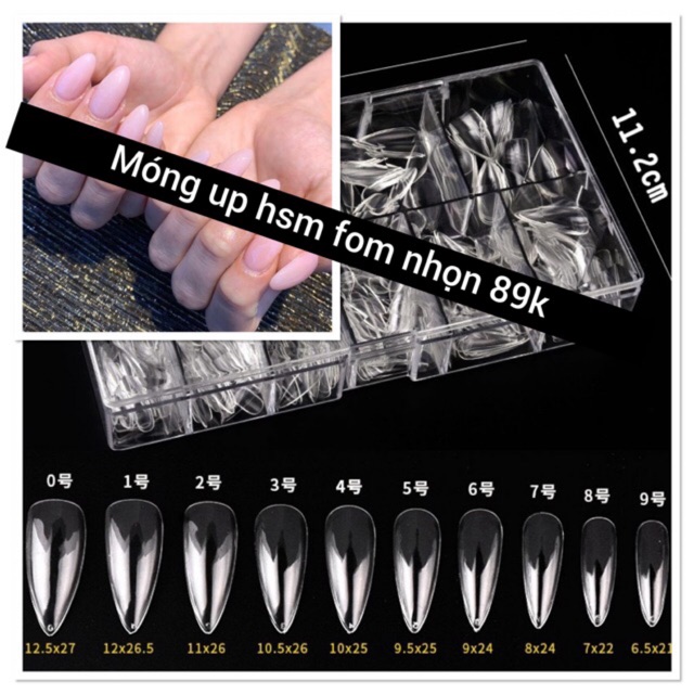 Móng up tay hsm nhọn cao cấp