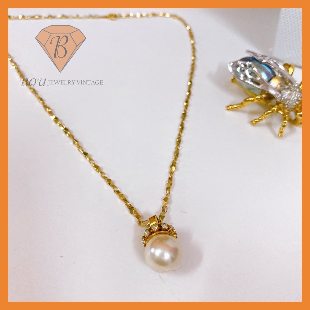 VÒNG CỔ SECONDHAND TRANG SỨC SI NHẬT BẢN BOU JEWELRY VINTAGE MÃ VC346