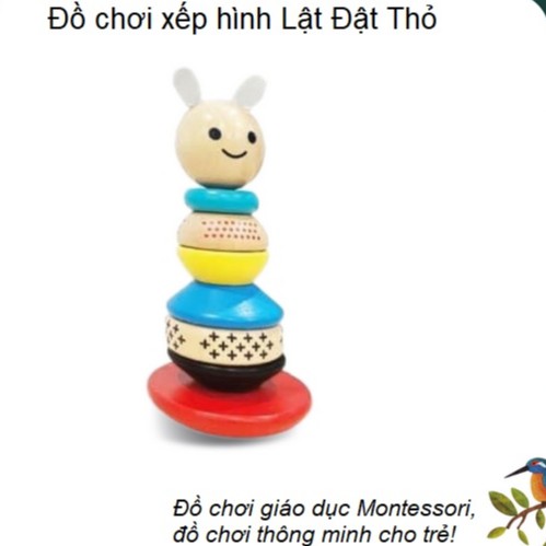 Bộ Xếp Gỗ Lật Đật Hình Thỏ (hàng quà tặng)