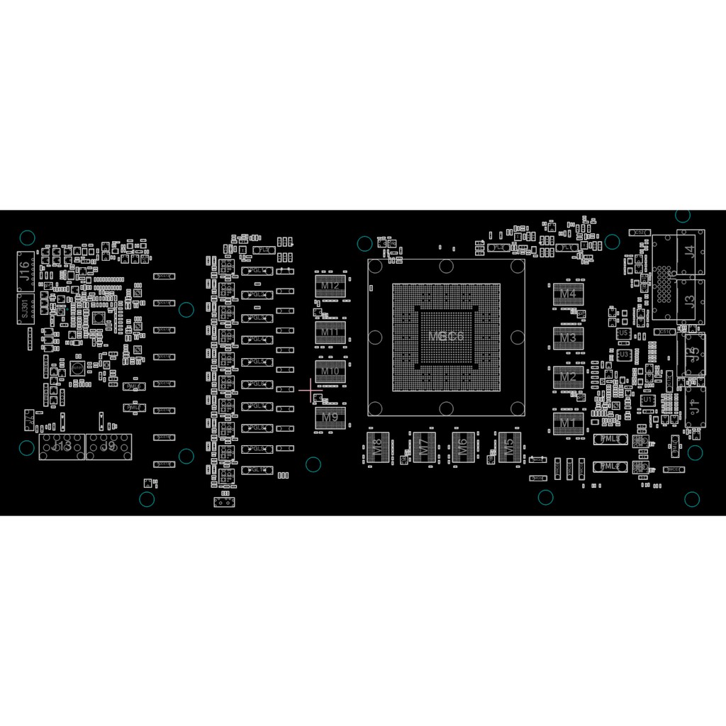 Sơ đồ mạch Boardview card màn hình Asus mã board CG611P rev 1.01X ROG STRIX-GTX1080TI-11G