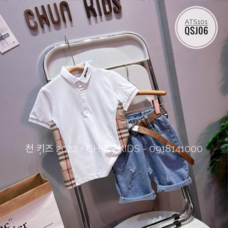 ÁO Polo BBR cổ thêu cho Bé