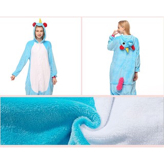 Bộ Đồ Thú Pijama Unicorn Xanh [Hàng Sẵn - FreeShip]