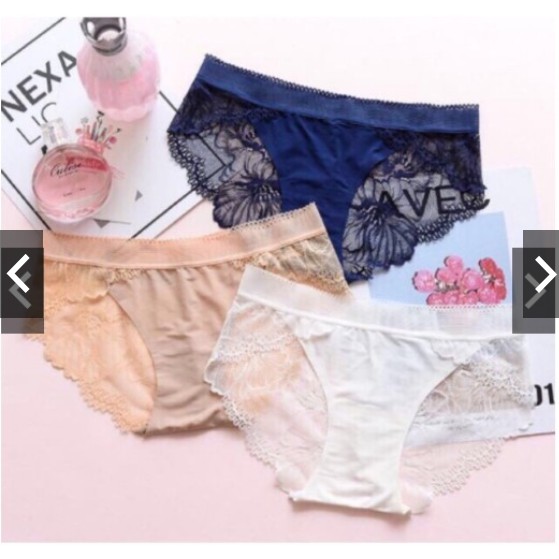 Quần Lót Nữ💖FREE SHIP💖Quần Lót Đúc Su Phối Ren(8423)