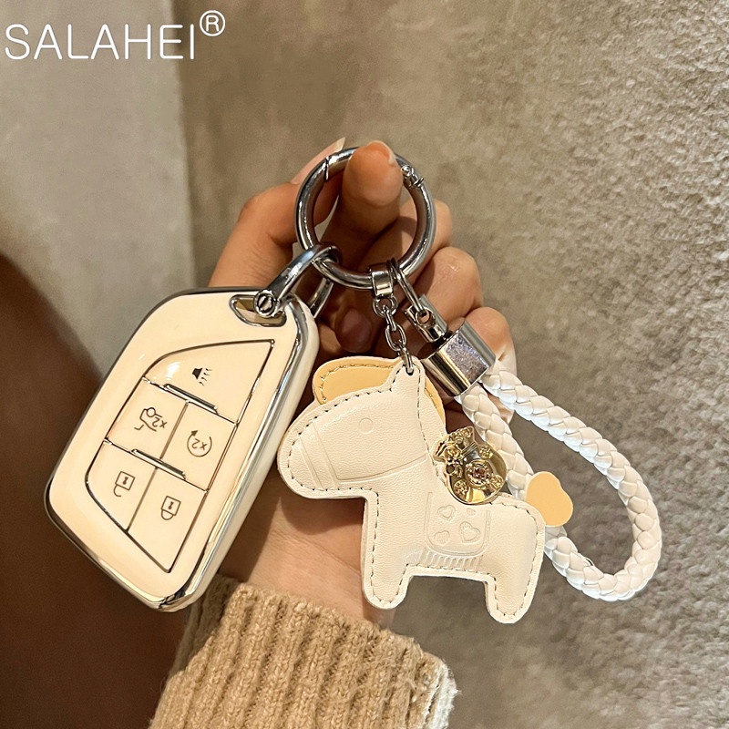 TPU Xe Từ Xa Chìa Khóa Bao Túi Đựng Bảo Vệ Toàn Diện Cho Cadillac CT4 CT5 CT4-V 2018 2019 2020 2021 