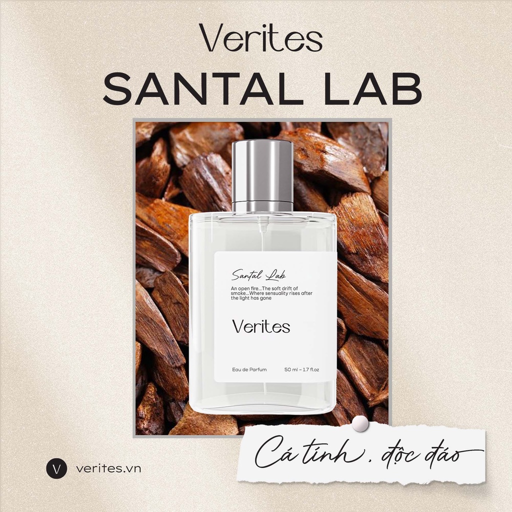 Nước hoa Unisex VERITES Santal Lab Cá tính, Bí ẩn, Độc đáo - Inspired by Le Labo Santal 33 50ml