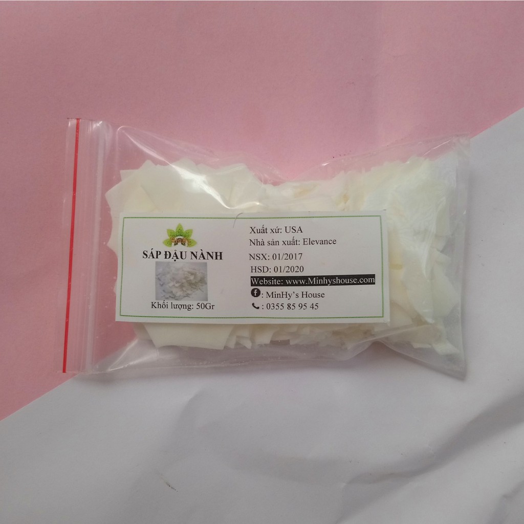 Sáp đậu nành - soy wax_nguyên liệu làm mỹ phẩm handmade