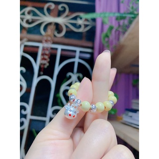 Vòng dâu tằm cho bé mix con giáp bạc cho bé yêu