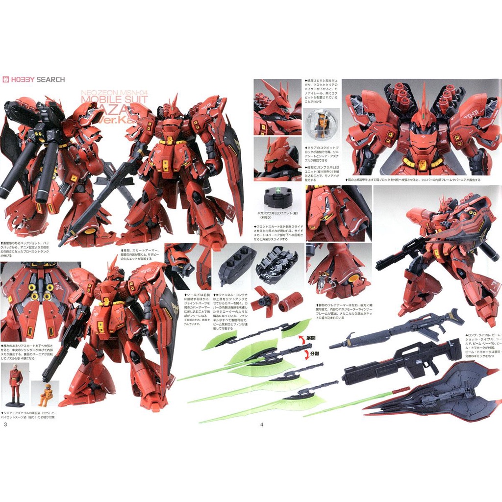 Mô hình lắp ráp Gunpla MG 1/100 Sazabi Ver.Ka Gundam Bandai Japan