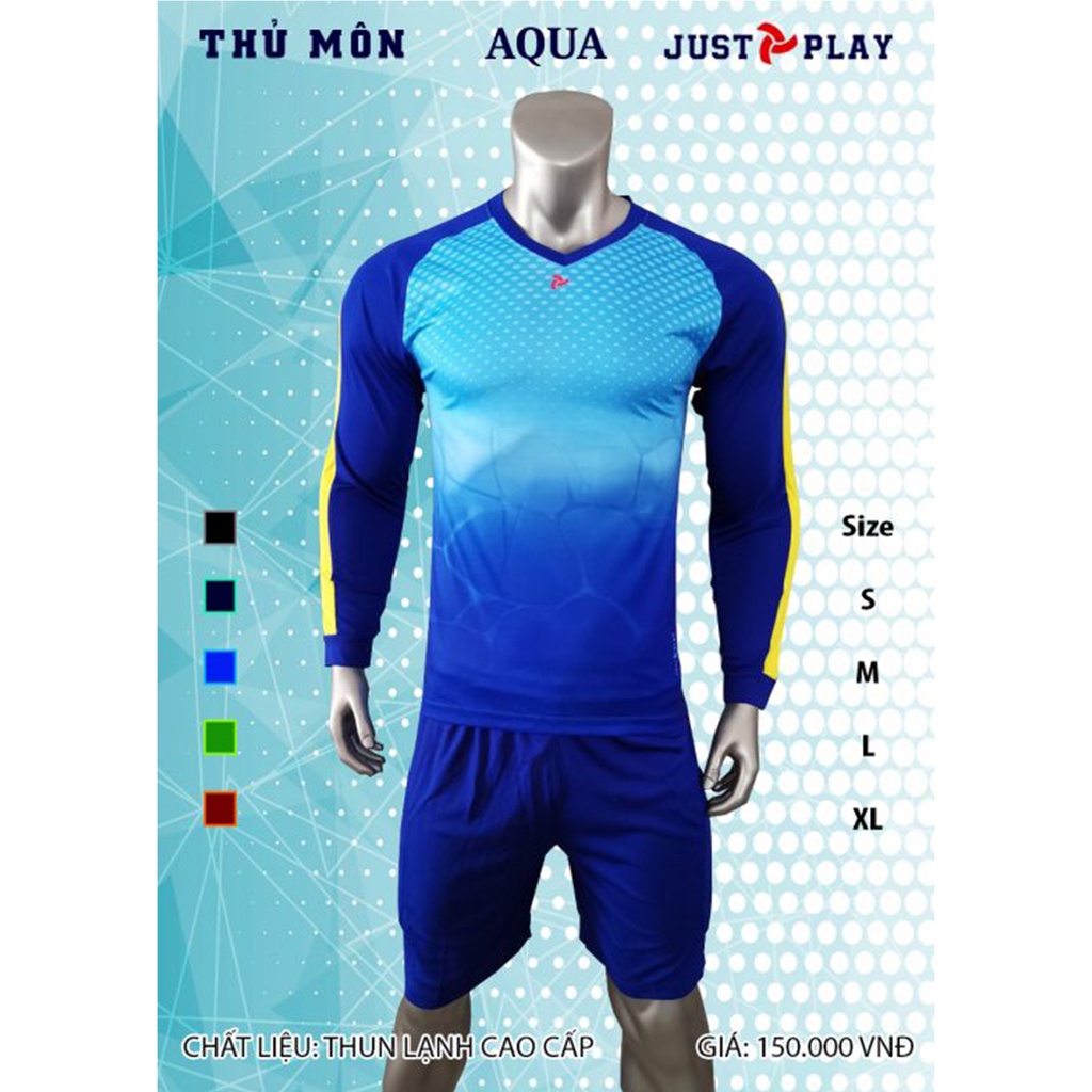 [Chính hãng JUSPLAY] Quần áo thủ môn aqua, Quần áo đá banh, Quần áo thể thao