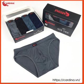 Hộp 4 Quần Sịp Tam Giác cao cấp 𝐂𝐀𝐑𝐃𝐈𝐍𝐀 , Xuất Nhật, quần lót tam giác sợi cotton tre xuất Nhật, dành cho người từ 50-90