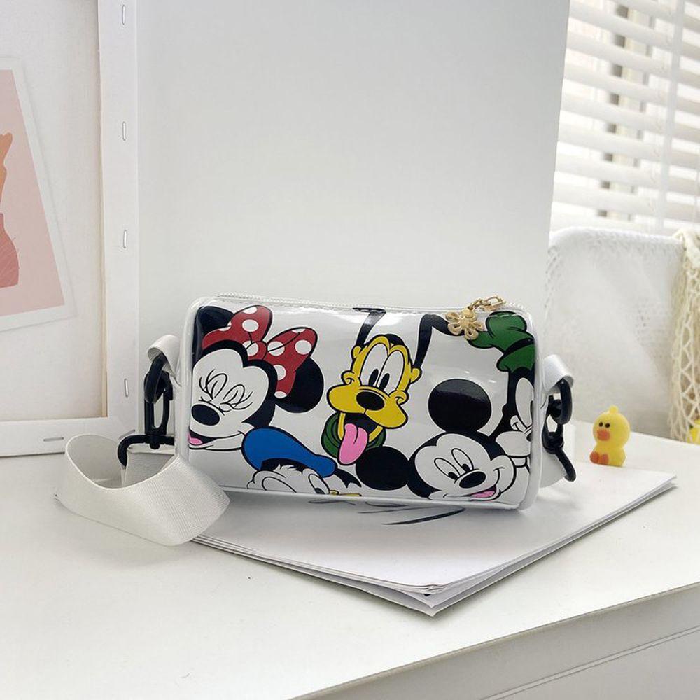 Túi Đeo Chéo Da Pu Hình Chuột Mickey Lấp Lánh Thời Trang Mùa Hè Cho Bé