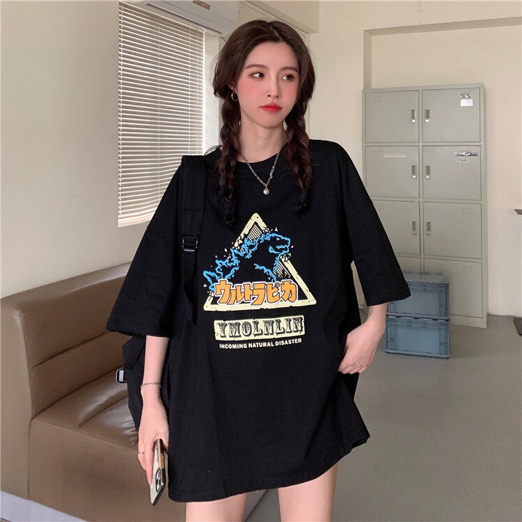 [Quà tặng là khẩu trang bạn nhé]Áo phông tay lỡ khủng long gozila siêu hót siêu dễ mặc-May22 | BigBuy360 - bigbuy360.vn