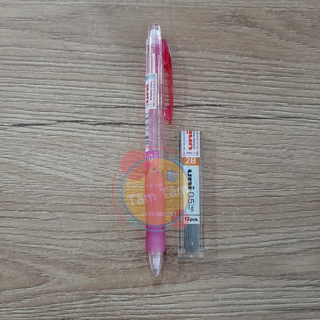 [ TÂM TÂM ]-Bút chì bấm thân trong Uni Shalaku Sharp M5-100 0.5mm-