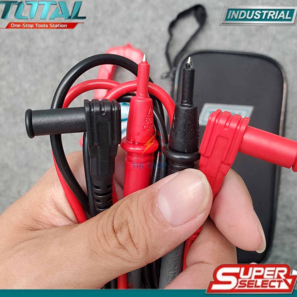 Ampe kìm cao cấp Total TMT46003 Đồng hồ kẹp đo dòng vạn năng AC DC Điện trở