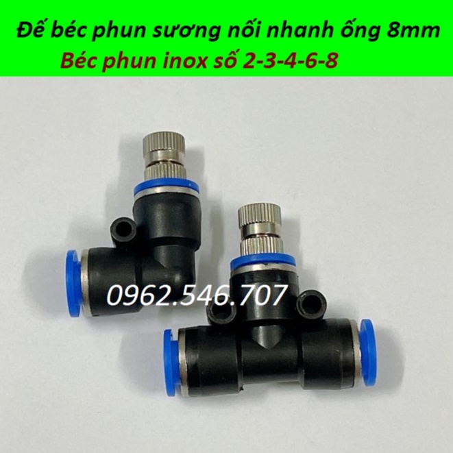 Béc phun sương inox số 2-3-5-6-7-8 tưới lan/rau/ hoa