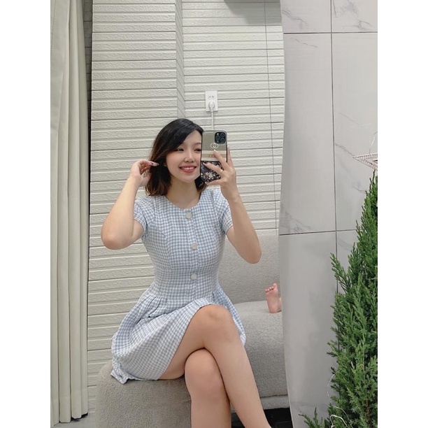 Đầm Dạ 2 màu kèm video cận vải