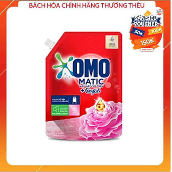 Nước giặt OMO Matic Comfort Hương Hoa Hồng túi 2.3KG (MỚI)