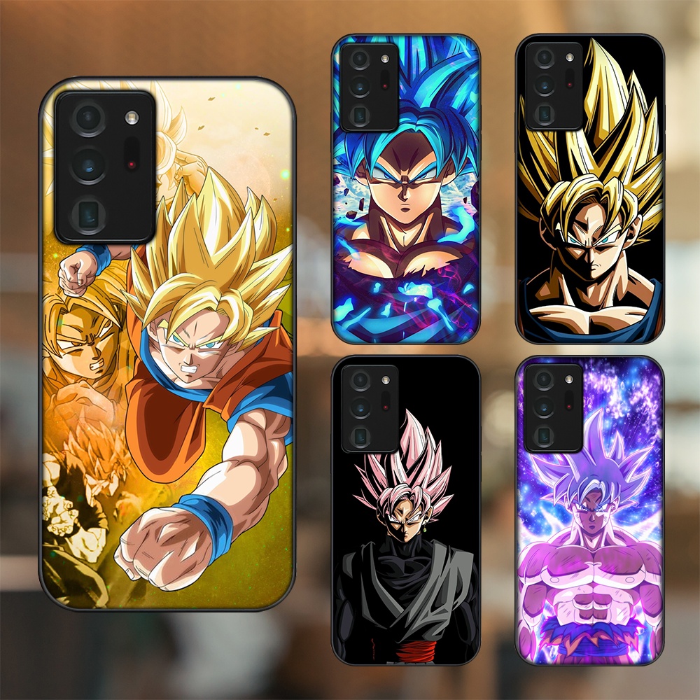Ốp lưng Samsung Note 20 Ultra viền đen in hình Goku Dragon Ball