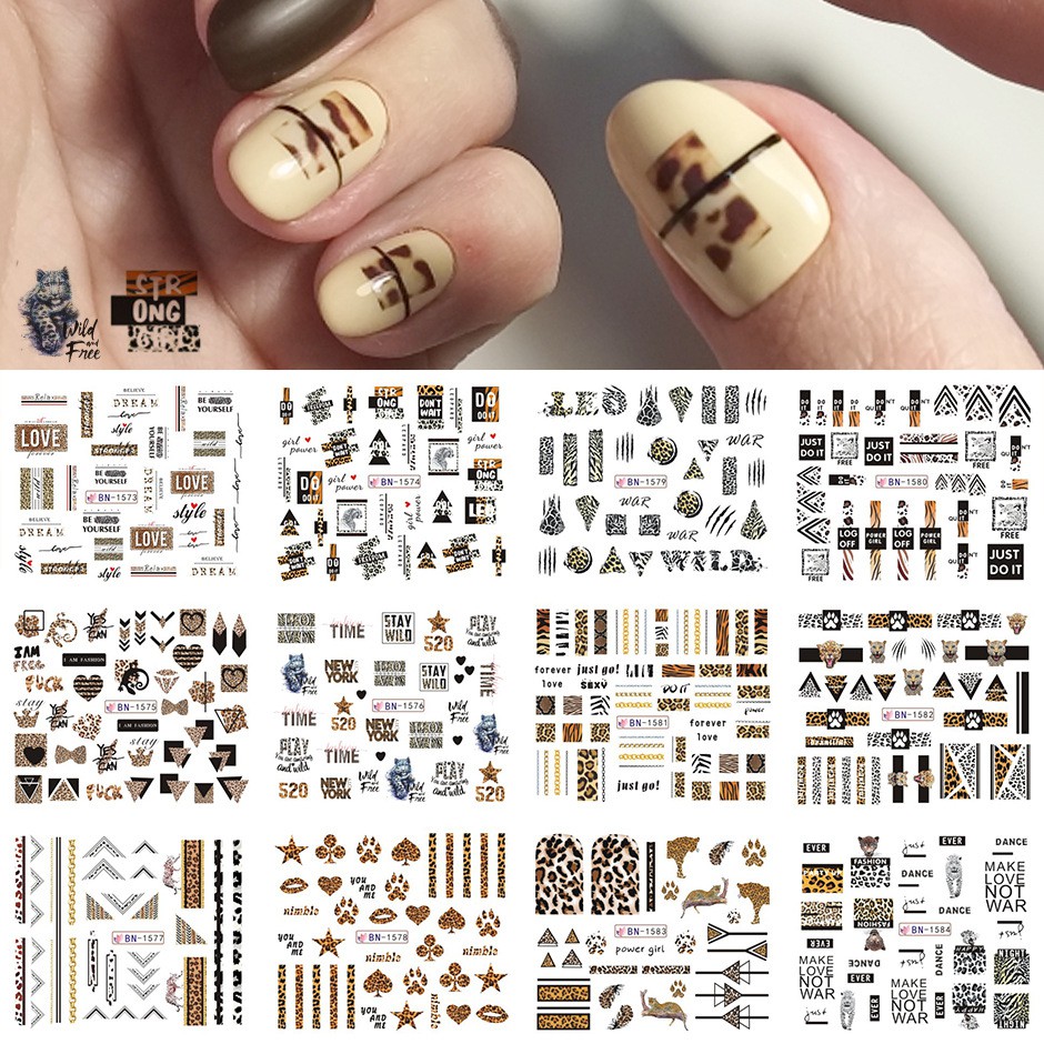 Sticker Nước Da Beo Dân Tộc Cổ Điển | 12 Tấm