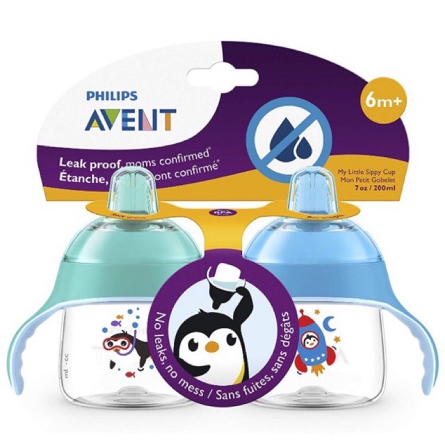 BÌNH TẬP UỐNG NƯỚC AVENT CHO BÉ 6M DUNG TÍCH 200ML