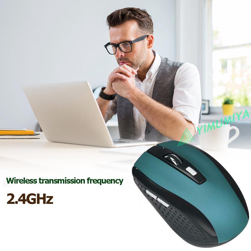 Chuột Quang Không Dây 2.4ghz 6 Nút Bấm 2000 DPI Cho Máy Tính