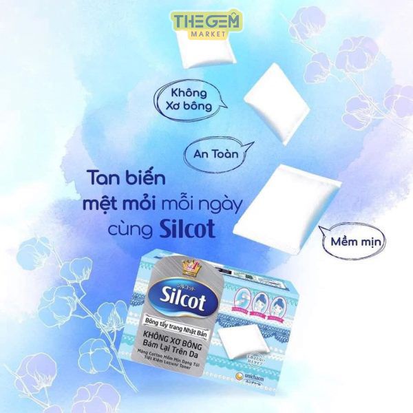 Bông Tẩy Trang Cơ Bản Silcot - Hộp 82 miếng