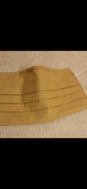 KHẨU TRANG VẢI LINEN XẾP LY 3LỚP | BigBuy360 - bigbuy360.vn