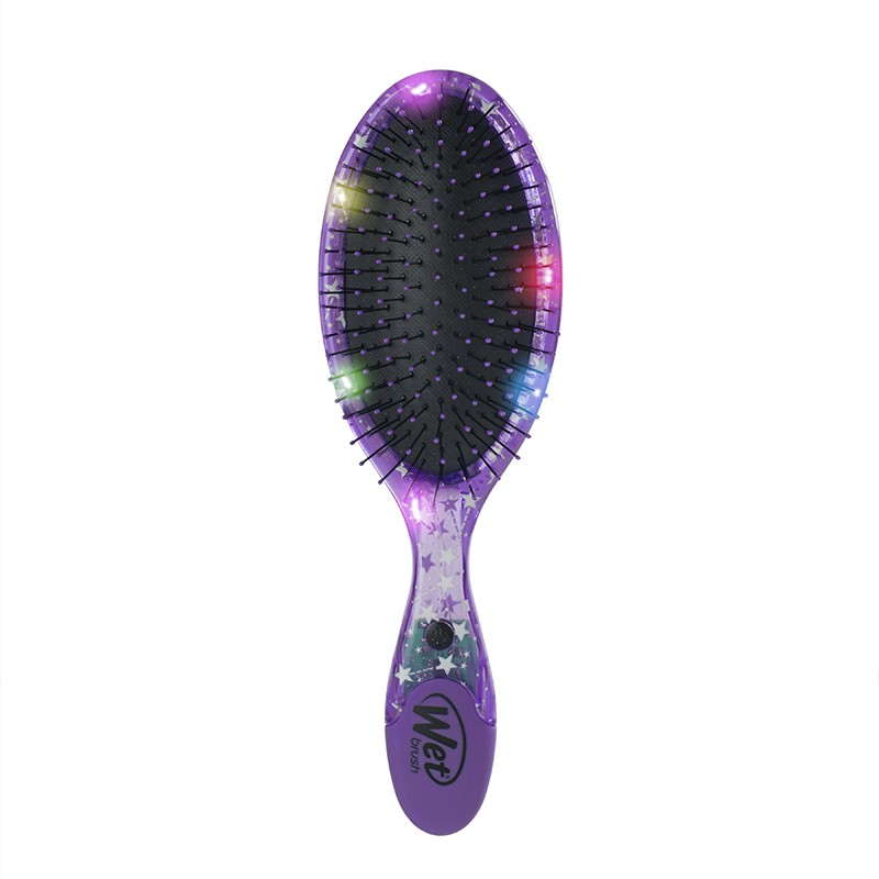 [CHÍNH HÃNG] Lược gỡ rối WET BRUSH dòng truyền thống họa tiết gắn đền LED màu tím