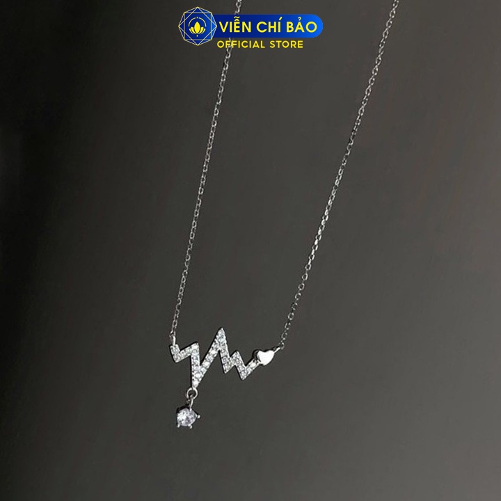 Dây chuyền bạc nữ hình nhịp tim chất liệu bạc 925 thời trang phụ kiện trang sức nữ Viễn Chí Bảo D400544