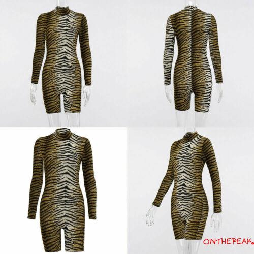 Áo liền quần dài tay họa tiết da báo gợi cảm cho nữ