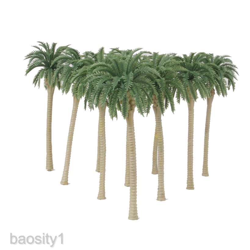 [Baosity1] Set 10 Mô Hình Cây Dừa Xanh 1 / 75 13cm