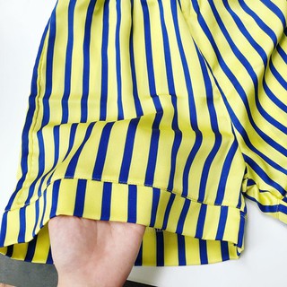 [HÀNG CAO CẤP 1 ĐỔI 1] - Set Pijama Lụa Kẻ Vàng Cao Cấp - Mã C106