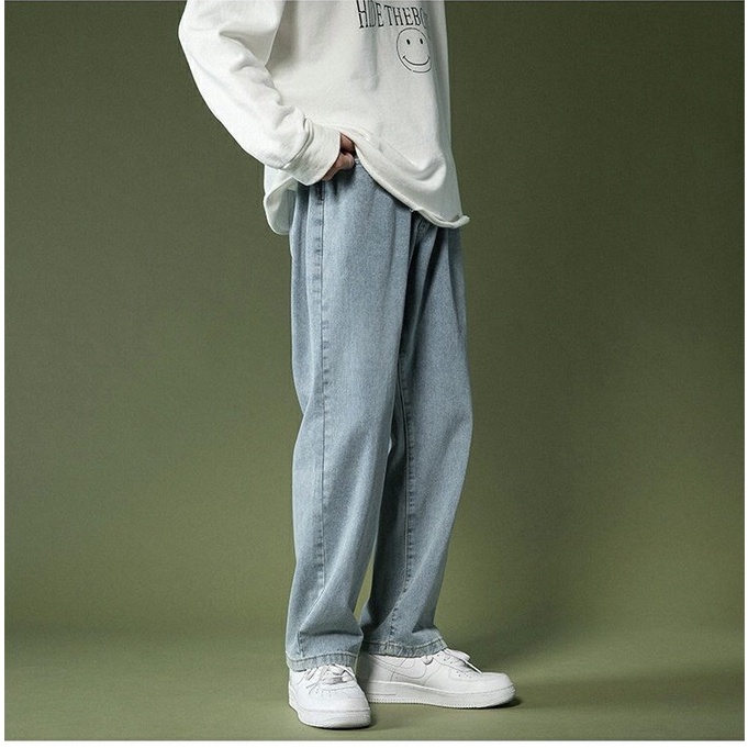 Quần jean Baggy ống suông, rộng nam, nữ-jeans unisex