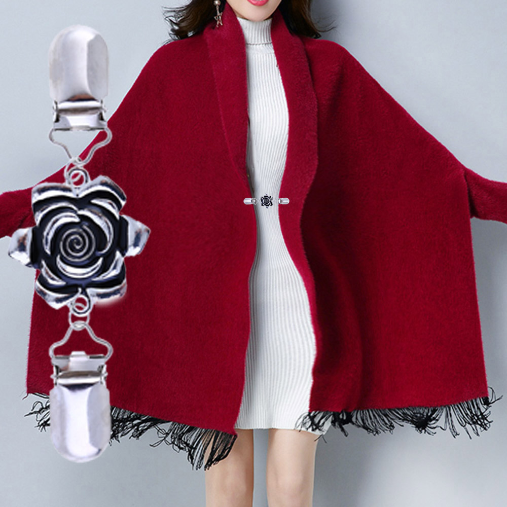 Ghim cài áo phối mặt hoa đính đá xinh xắn