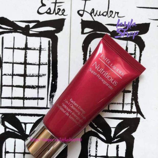 Sữa rửa mặt dưỡng da Estee Lauder Nutritious Super Pomegranate- Radiant Energy 2-in-1 Cleansing Foam 30ml