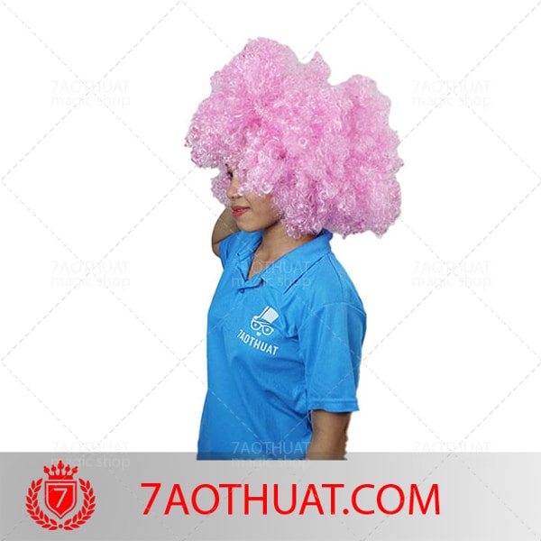 Phụ kiện tóc chú hề đẹp _ Tóc chú hề mẫu xù  ( Hồng nhạt )