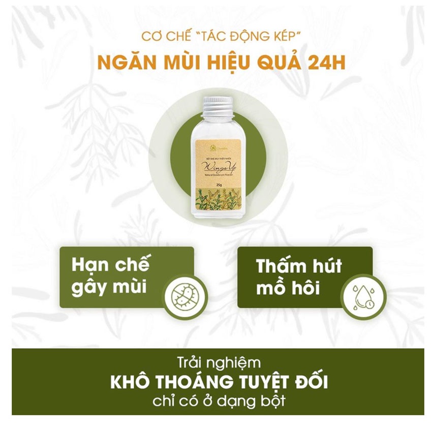 Bột Khử Mùi Wings Up (25g) - Giúp Hạn Chế Mồ Hôi - Gia Hân