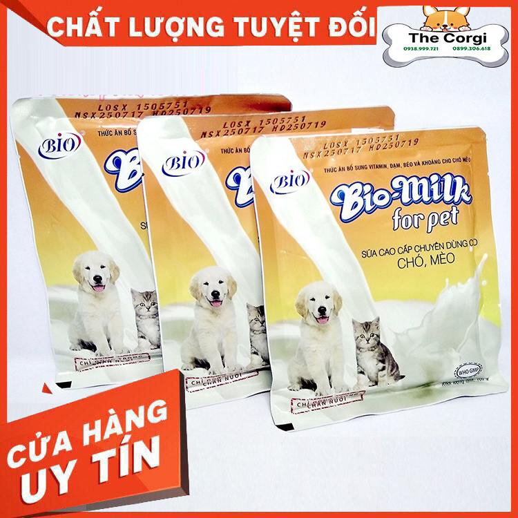 BIO MILK FOR PET-sữa dành cho chó mèo gói 100g