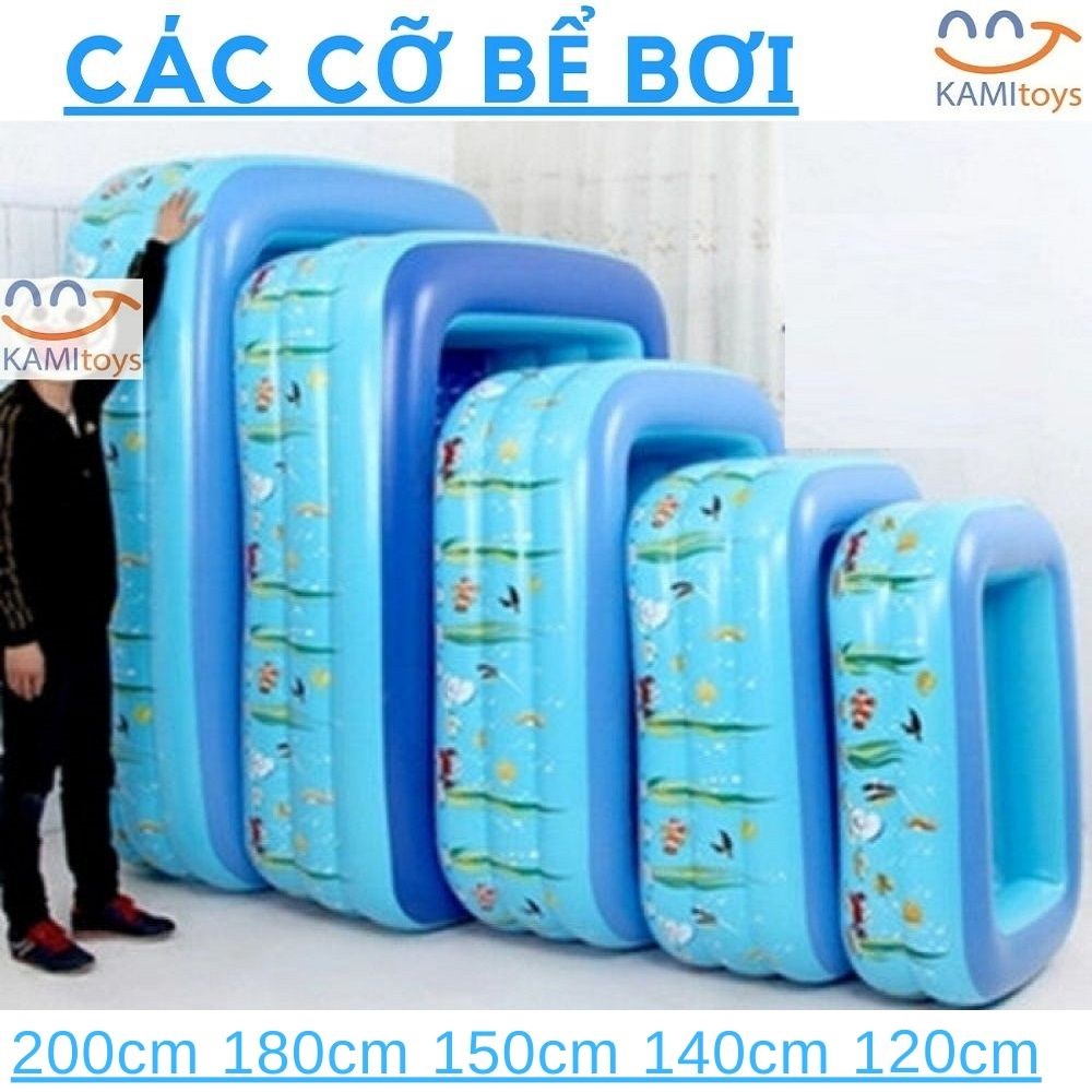 Bể bơi cho bé kiểu hồ phao bơm hơi (cỡ 175 và 150cm) làm bồn tắm hoặc nhà bóng trong nhà gấp gọn