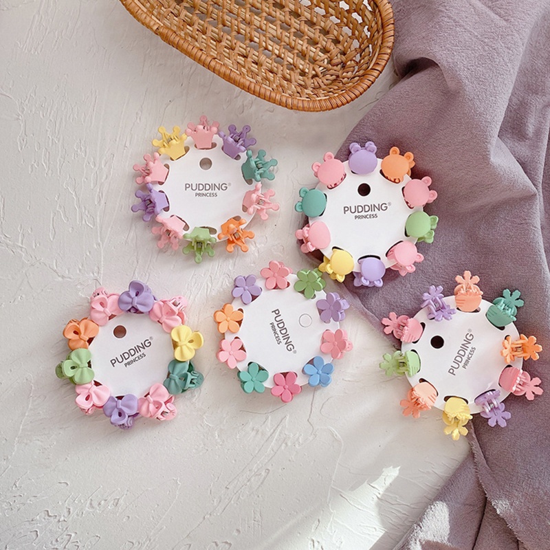 Set 10 Kẹp Tóc Mini Nhiều Màu Sắc Xinh Xắn Cho Bé Gái