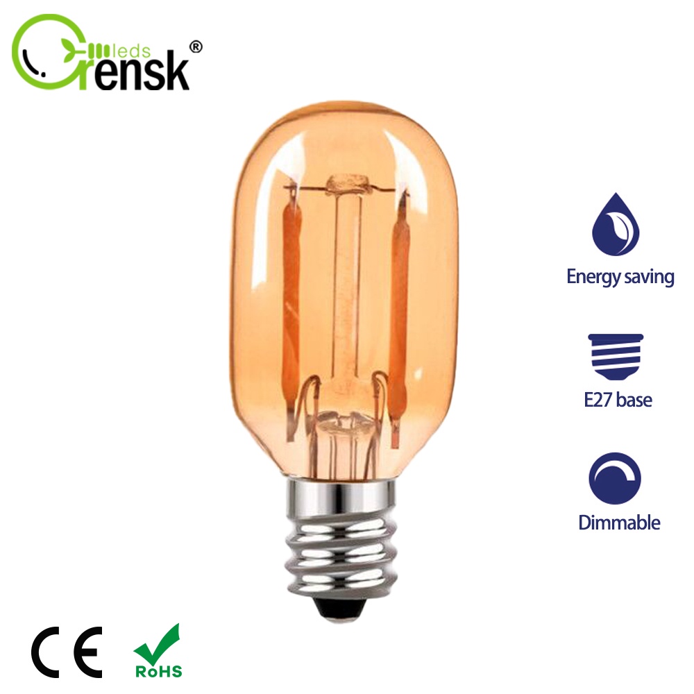 Bóng Đèn LED Dây Tóc T22 1W E12 E14 220V Ánh Sáng Trắng Ấm
