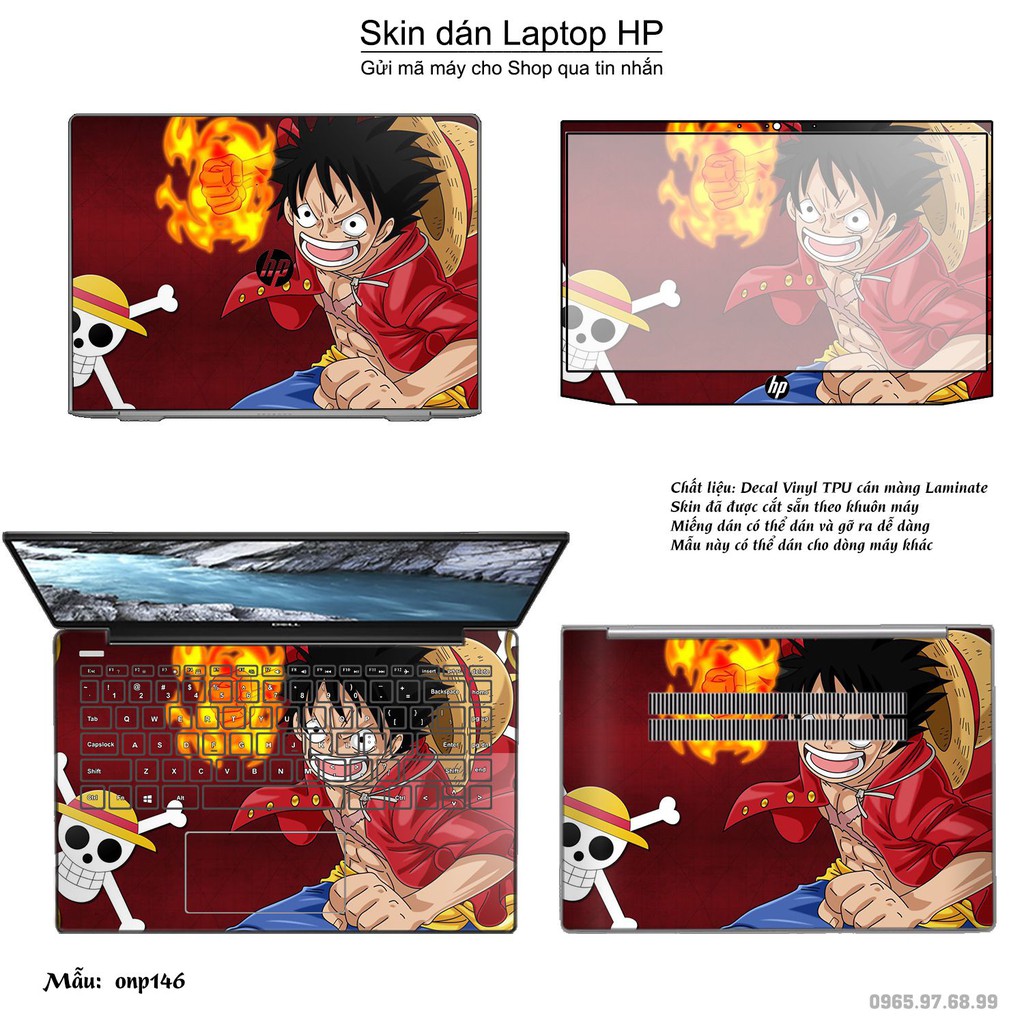 Skin dán Laptop HP in hình One Piece _nhiều mẫu 18 (inbox mã máy cho Shop)