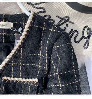 Order áo dạ tweed viền ( sẵn đen XL )