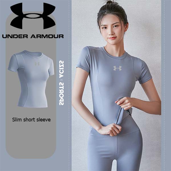 UNDER ARMOUR Áo Thun Thể Thao Co Giãn Tốt Ôm Dáng Khô Thoáng Nhanh Thời Trang Cho Nữ