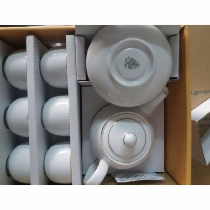 BỘ ẤM TRÀ CAO CẤP MINH LONG CAMELLIA VIỀN CHỈ VÀNG 0.5L
