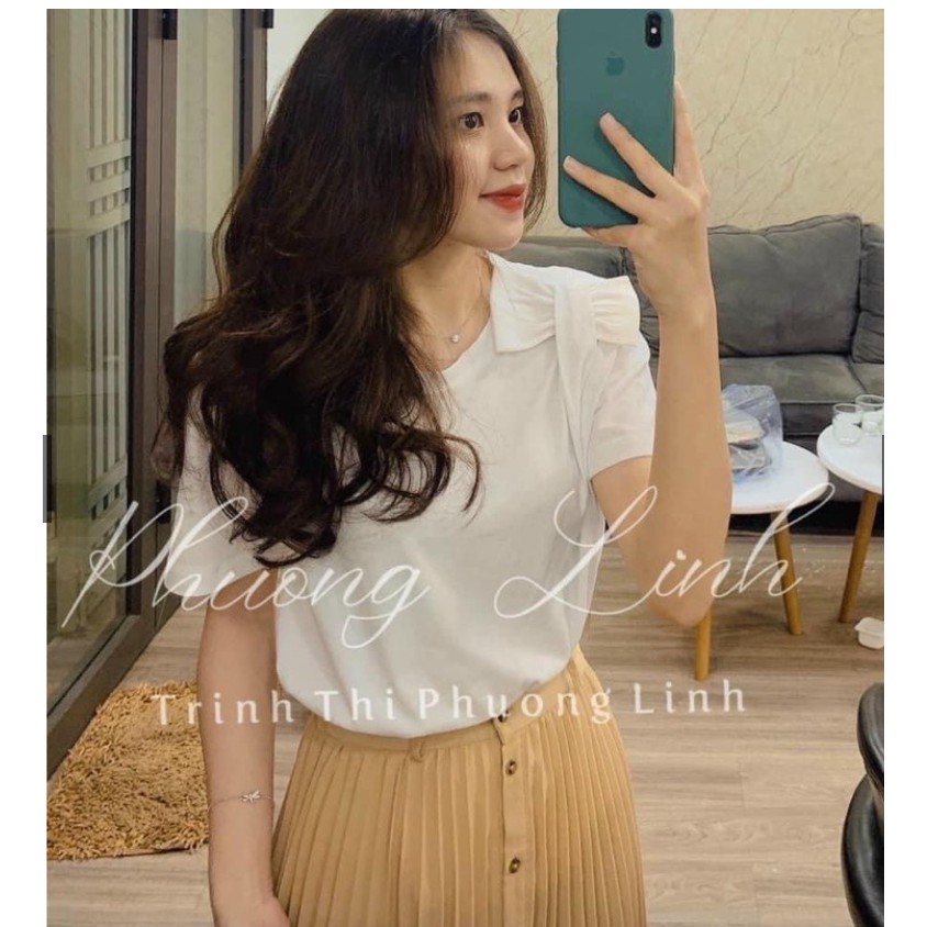 VÁY MIDI MÀU NUDE XẾP LY SIÊU ĐẸP