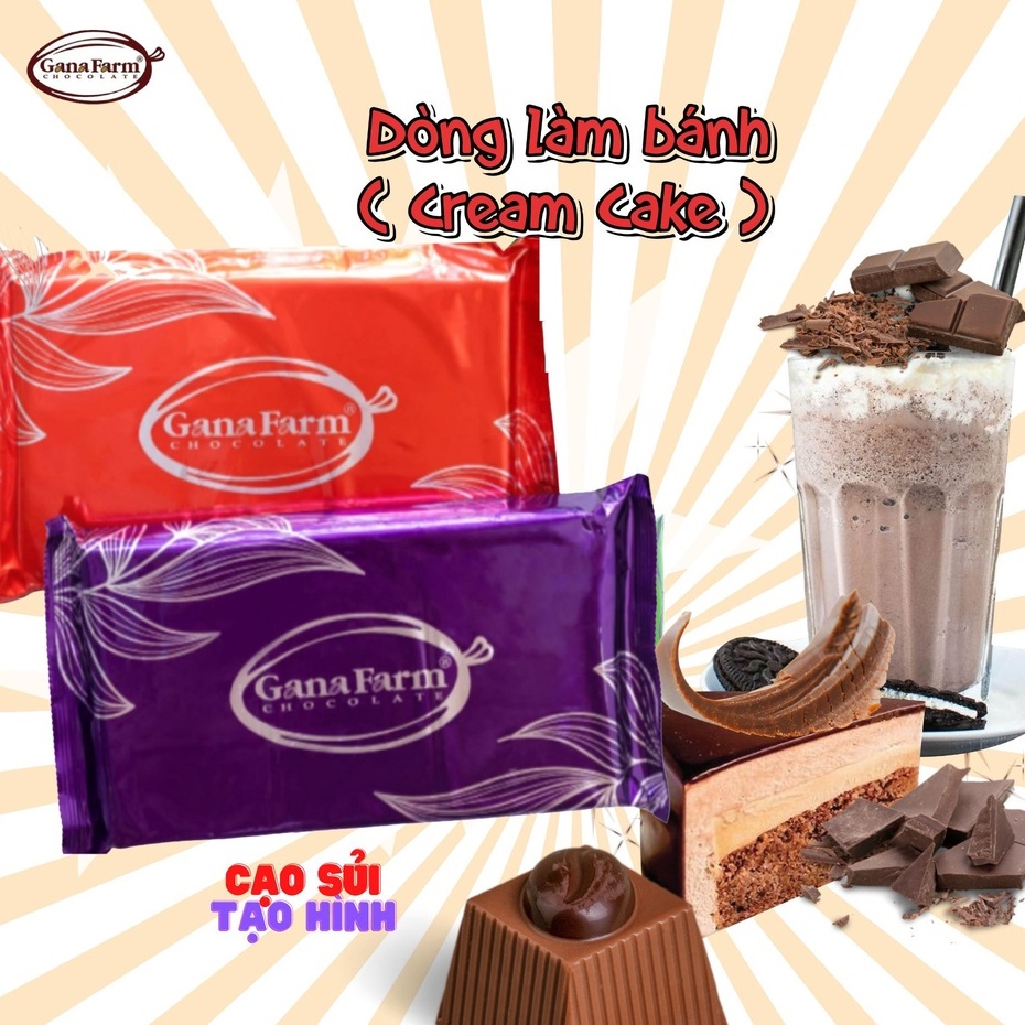 Socola Trắng 1kg Nguyên Chất GANAFARM Dùng Để Làm Bánh Trang Trí Đổ Khuôn Làm Kẹo Với Vị Ngọt Ngào Gói 1kg - SW005