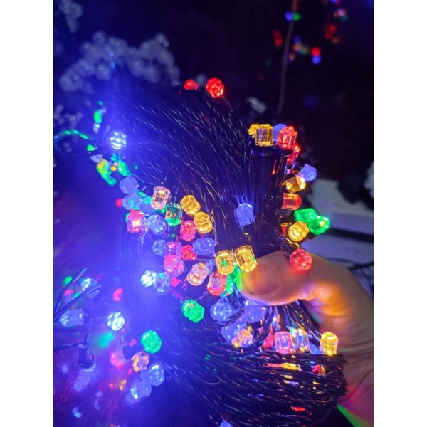 Dây đèn LED trang trí nháy chớp 50m / 100m / 20m , trắng, vàng, nhiều màu lắp cây, sân vườn, noel, giáng sinh, tết.