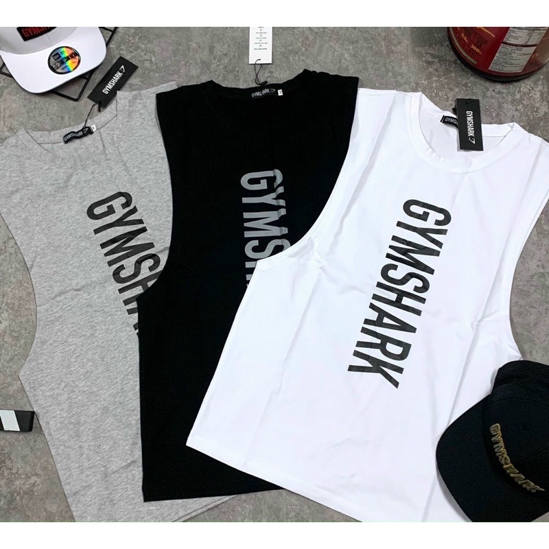 ÁO TANKTOP BA LỖ GYMSHARK MỚI 3 MÀU CHẤT THUN COTON CO GIẢN THẤM HÚT TỐT