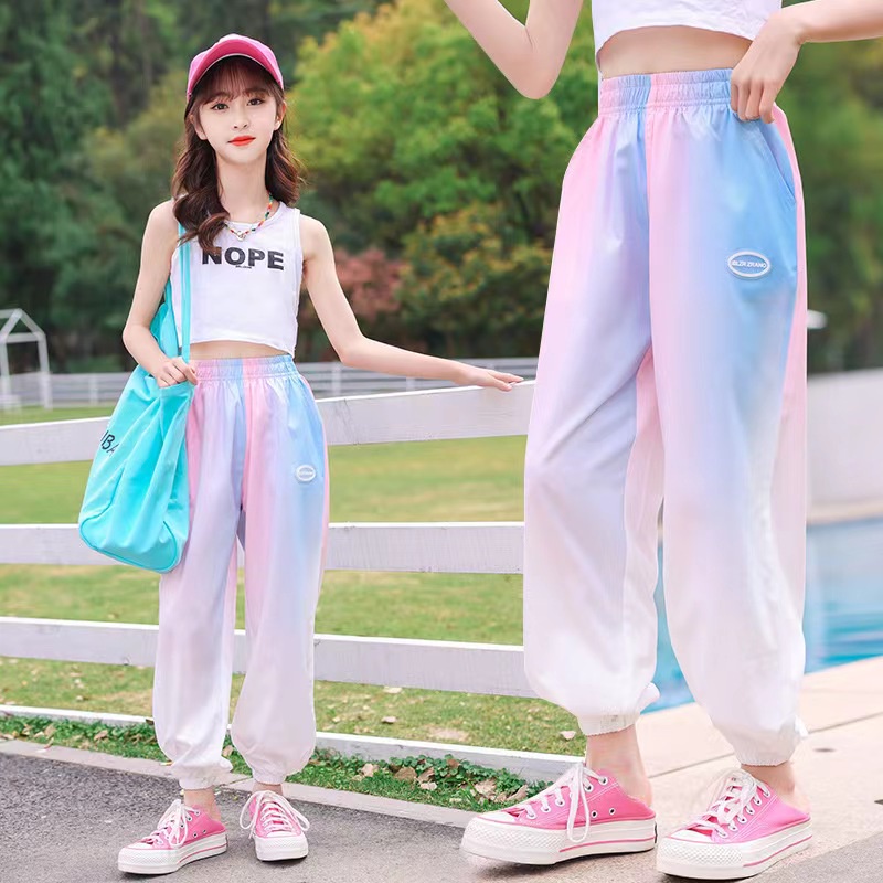 Quần Jogger Cotton Màu Pastel Thời Trang Hàn Quốc Chất Lượng Cao Cho Bé Gái|Quần Thể Thao Cho Bé 3-10 Tuổi